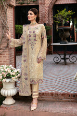 Dastan by Ramsha Unstitched 3 Piece Chiffon Vol-01 Suit-T-105