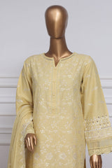 Sada Bahar Stitched 3 Piece Two Tone Chikankari Vol-01 Suit-TCK-Lemon