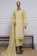 Sada Bahar Stitched 3 Piece Two Tone Chikankari Vol-01 Suit-TCK-Lemon
