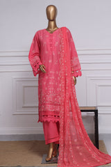 Sada Bahar Stitched 3 Piece Two Tone Chikankari Vol-01 Suit-TCK-Pink