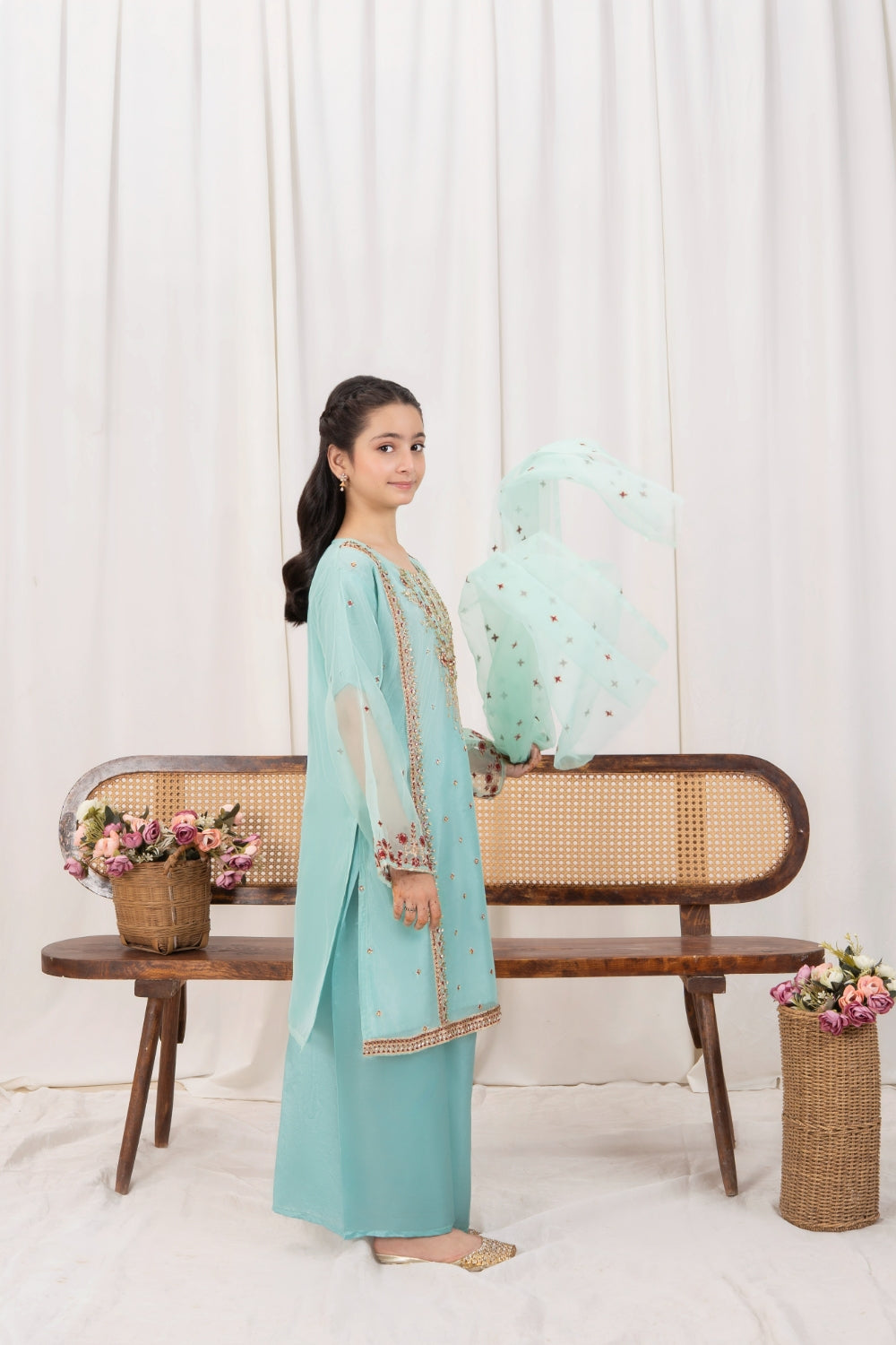Khayat Stitched 3 Piece Kids Formals Collection'2025 Tidal