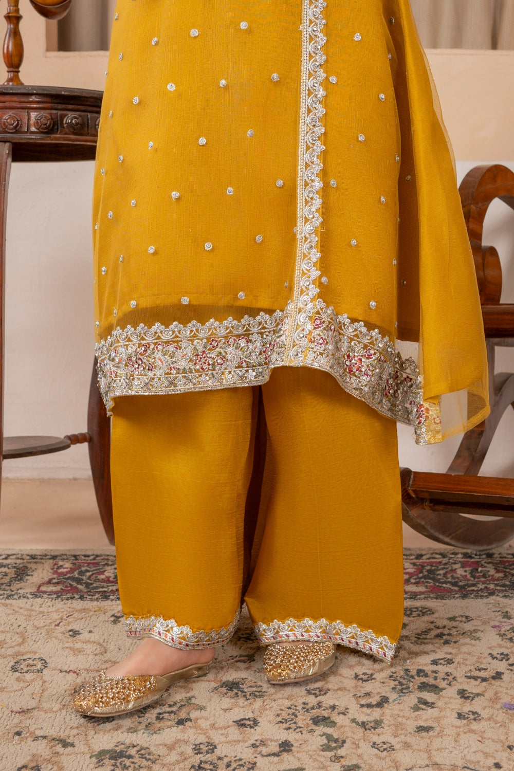 Khayat Stitched Festive Kids Collection'2025-Mustard Angrakha