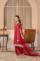 Khayat Stitched Festive Kids Collection'2025-Maroon Angrakha