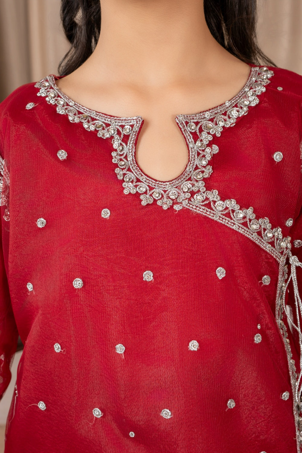 Khayat Stitched Festive Kids Collection'2025-Maroon Angrakha