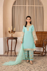 Khayat Stitched Festive Kids Collection'2025-Aquamarine