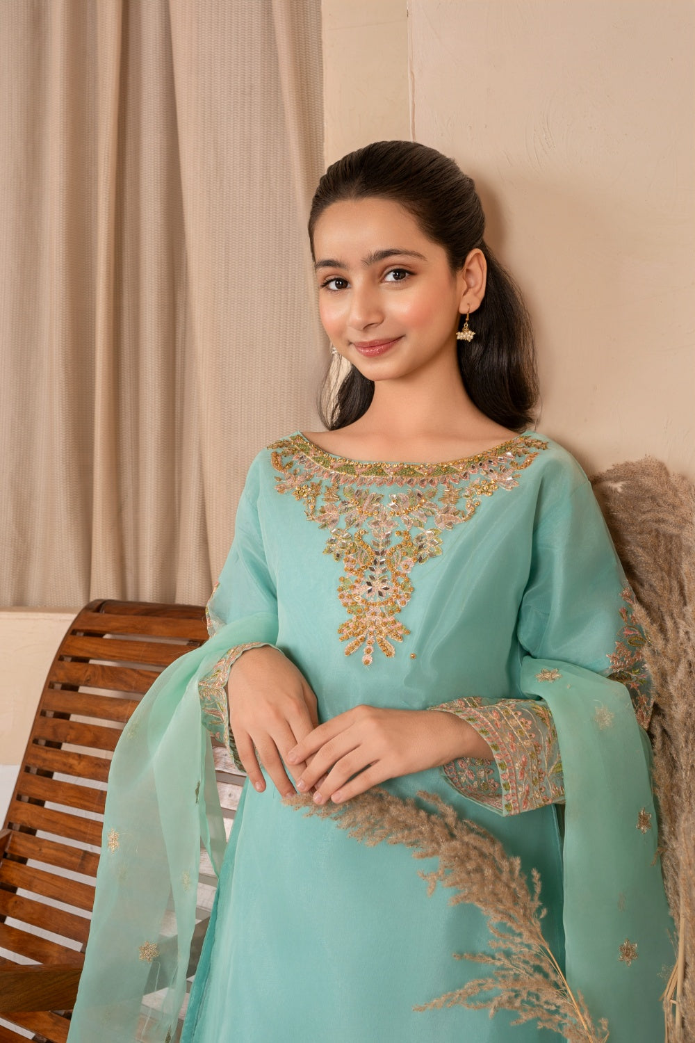 Khayat Stitched Festive Kids Collection'2025-Aquamarine