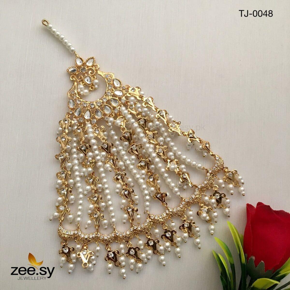 PEACOCK JHUMAR-0048 Pearl - Zeesy Jewellery