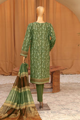 Hz Turkish Jacquard Unstitched 3 Piece Shawl Dyed Yarn Suit-TJS-1148