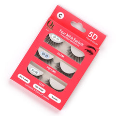 Quetee Beauty Faux Mink Eyelash-Pack of Three