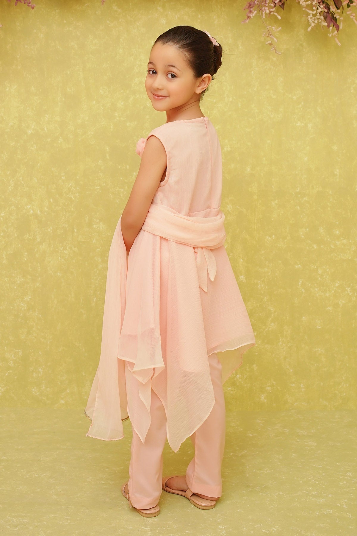 Chiffon Embroidered 3 Pc Suit - Wear Ochre