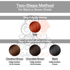 Organic Roots Natural Color Kit | Combo Kit (Indigo + Henna + Accessories)