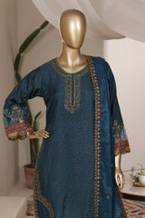 Khombi Stitched 3 Piece Luxury Formals Suit-Rain-Teal