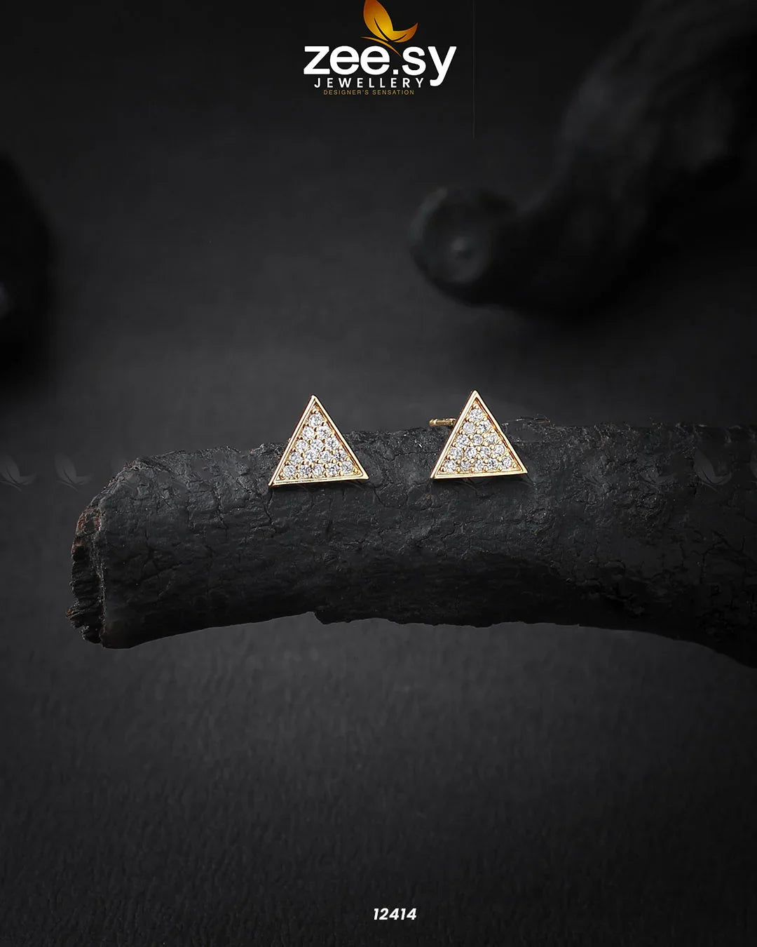 Triangle studs - Zeesy Jewellery