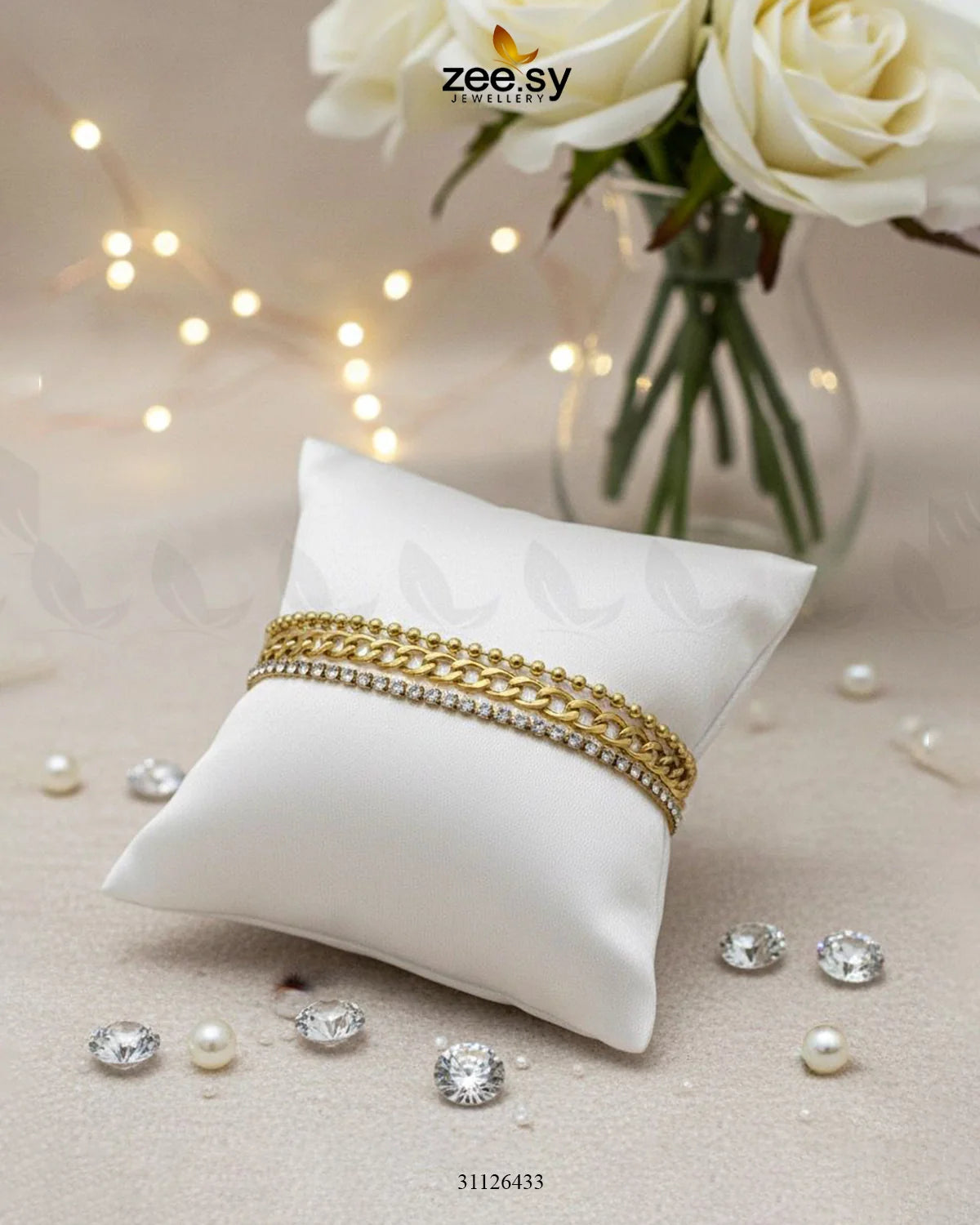 Triple Row Crystal Bracelet - Zeesy Jewellery