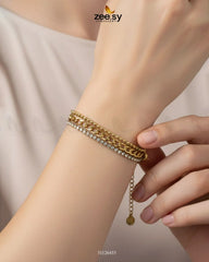 Triple Row Crystal Bracelet - Zeesy Jewellery