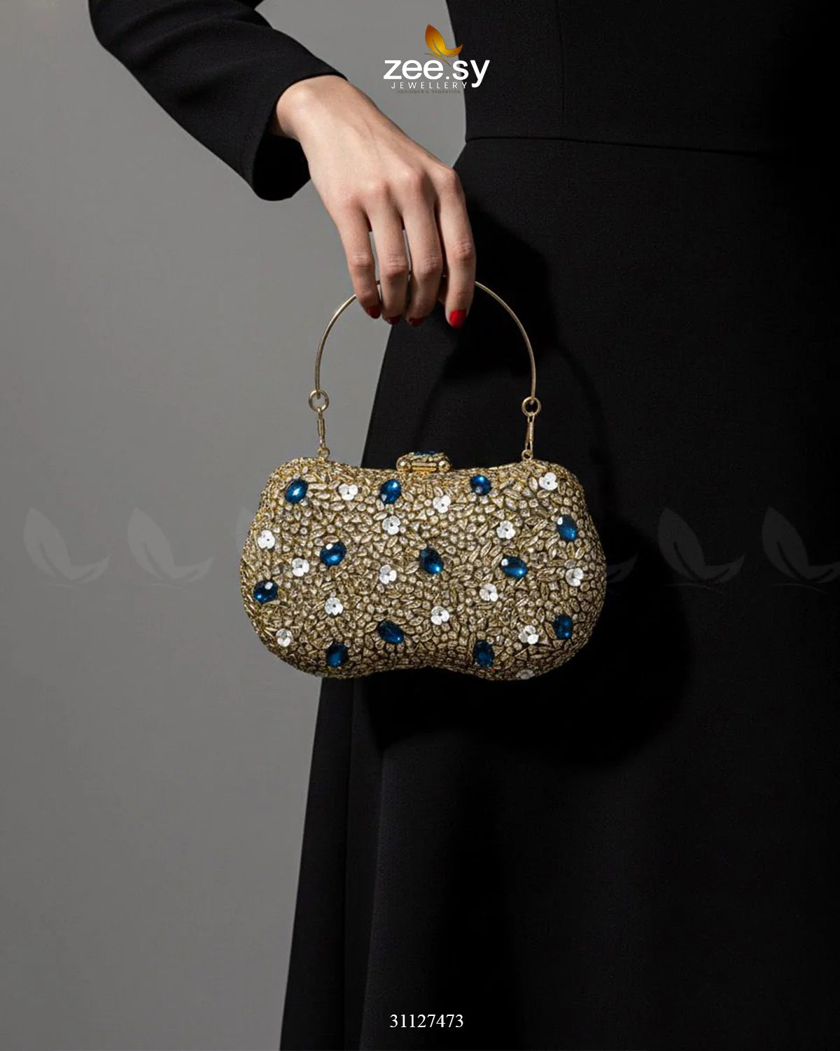 Tropical Azure Butterfly Clutch Bag - Zeesy Jewellery