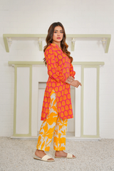 Qurb Stitched 2 Piece Summer Collection'2025-Tropical Tribe