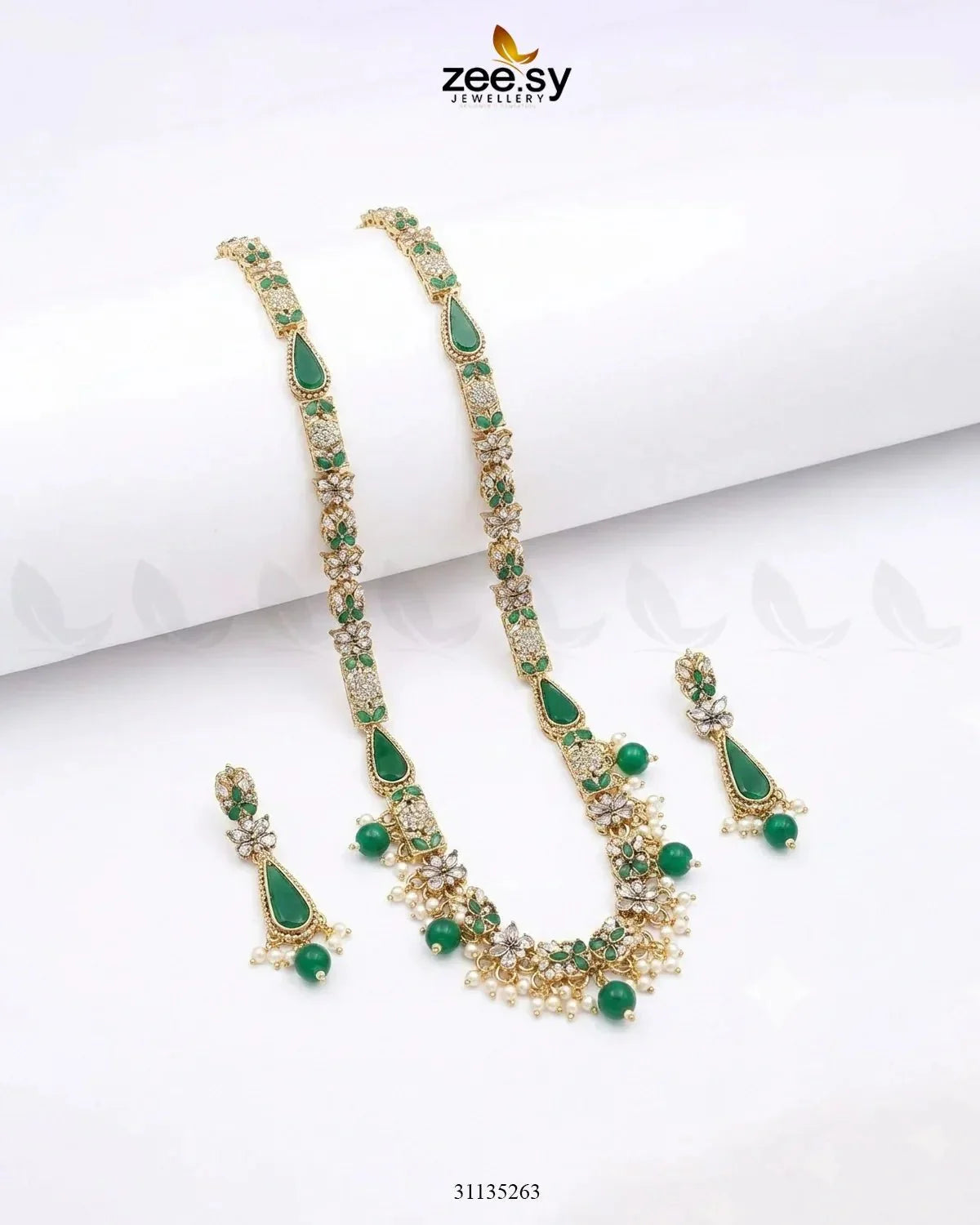 Turkish Floral Malla Necklace Set