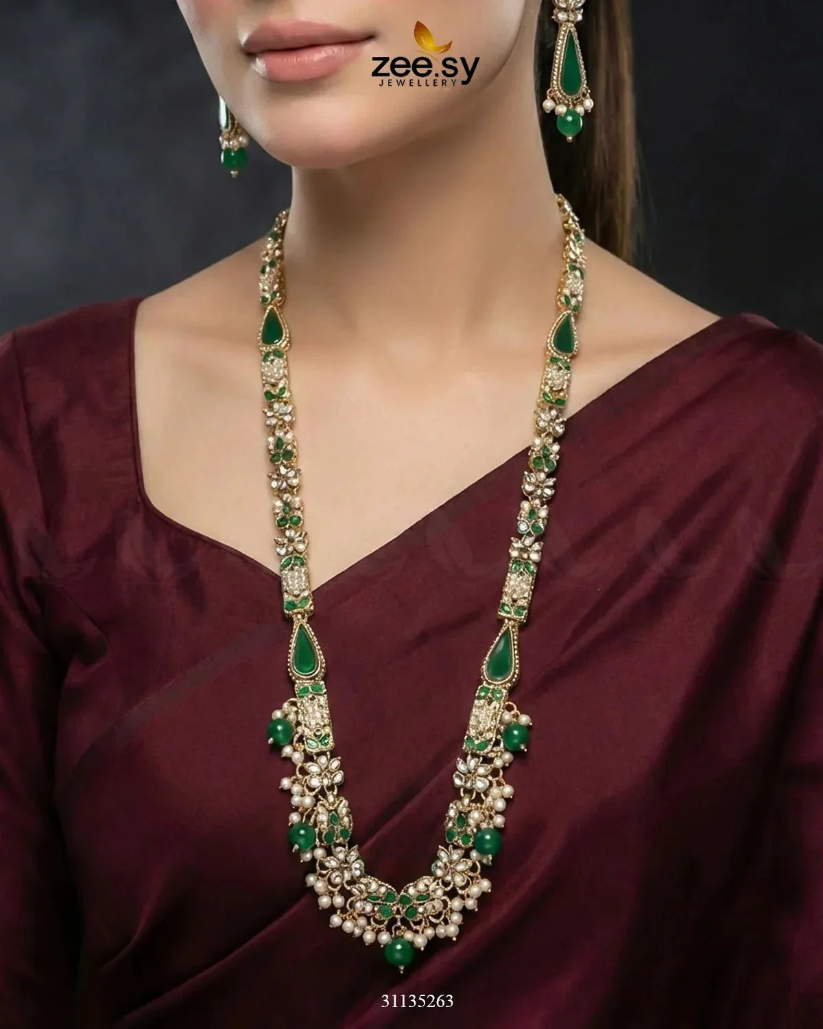 Turkish Floral Malla Necklace Set