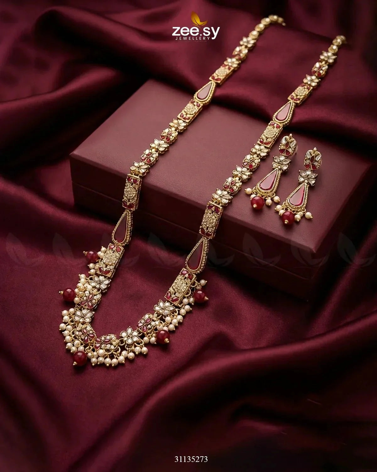 Turkish Floral Malla Necklace Set