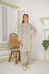 Qurb Stitched 2 Piece Summer Collection'2025-Twinkle Daisy