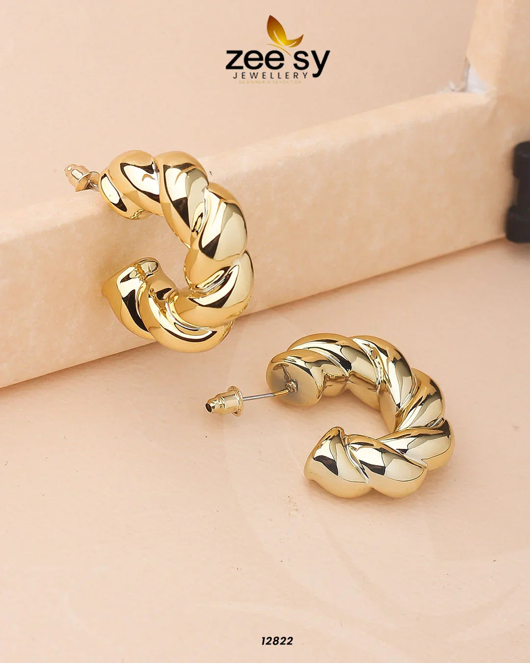 Twisted Hoop Earring - Zeesy Jewellery
