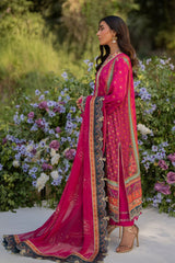 Qalamkar Unstitched 3 Piece Luxe Silk Suit-UA-01-Elia
