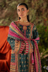 Qalamkar Unstitched 3 Piece Luxe Silk Suit-UA-02-Nina