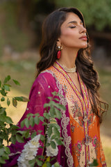 Qalamkar Unstitched 3 Piece Luxe Silk Suit-UA-03-Alma
