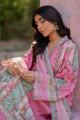 Qalamkar Unstitched 3 Piece Luxe Silk Suit-UA-07-Tessa