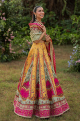 Qalamkar Unstitched 3 Piece Luxe Silk Suit-UA-08-Luna