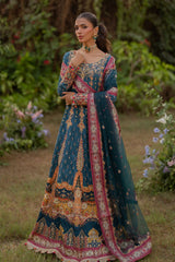 Qalamkar Unstitched 3 Piece Luxe Silk Suit-UA-09-Tina