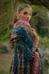 Qalamkar Unstitched 3 Piece Luxe Silk Suit-UA-09-Tina