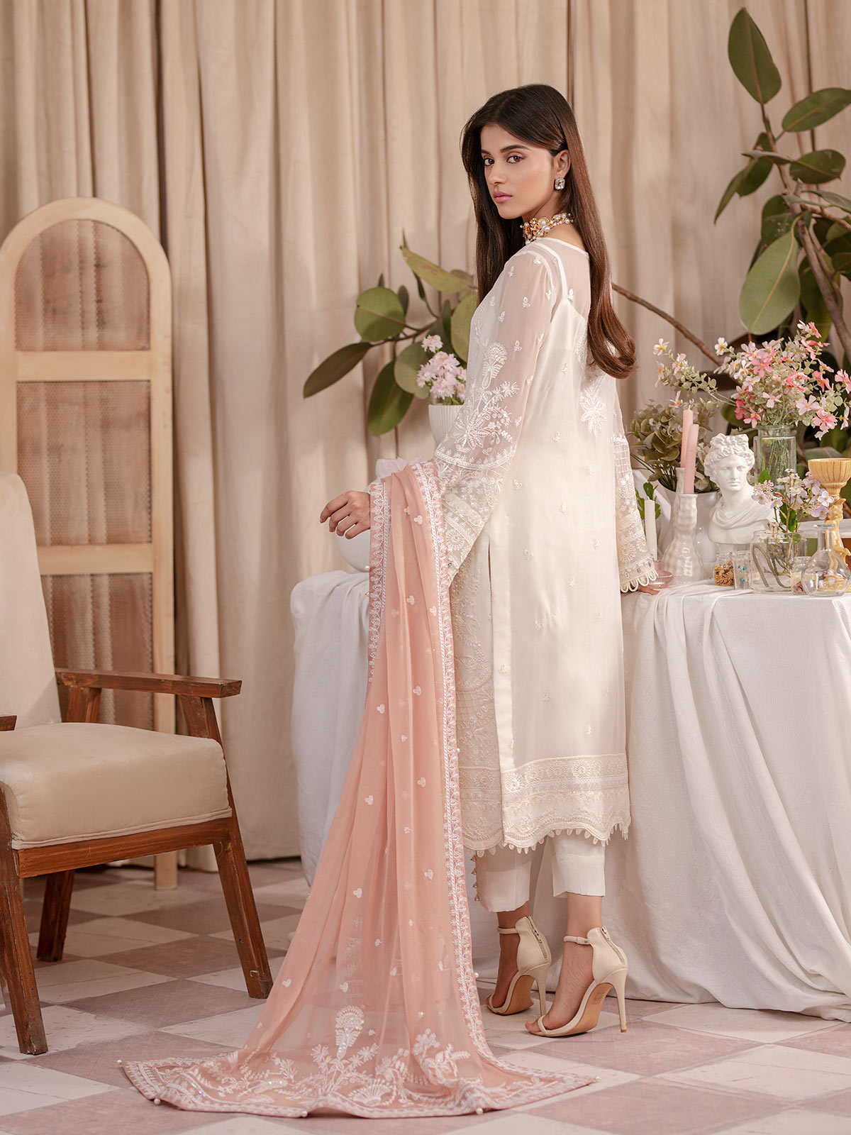 Gulaal Unstitched 3 Piece Emb Chiffon Collection'2023-Meesha UC-02
