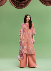 Zync By Florent Unstitched 3 Piece Printkari Lawn Suit-FZ-1B