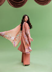 Zync By Florent Unstitched 3 Piece Printkari Lawn Suit-FZ-1B