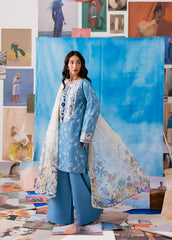 Zync By Florent Unstitched 3 Piece Printkari Lawn Suit-FZ-2B