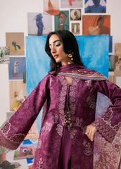 Zync By Florent Unstitched 3 Piece Printkari Lawn Suit-FZ-6A