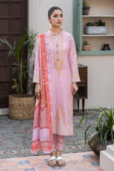 Adan's Libas Lawn By Zia Unstitched 3 Piece Emb Lawn Suit-D-01