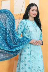 Ashleena By Tawakkal Unstitched 3 Piece Emb Digital Print Lawn Suit-D-3285