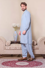 Real Image Mens Kurta Shalwar Winter Collection'2025-D-523 Blue