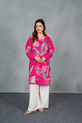 Midway Arts Stitched 2 Piece Digital Printed Poly Lawn Suit-IGM0119-Shocking Pink