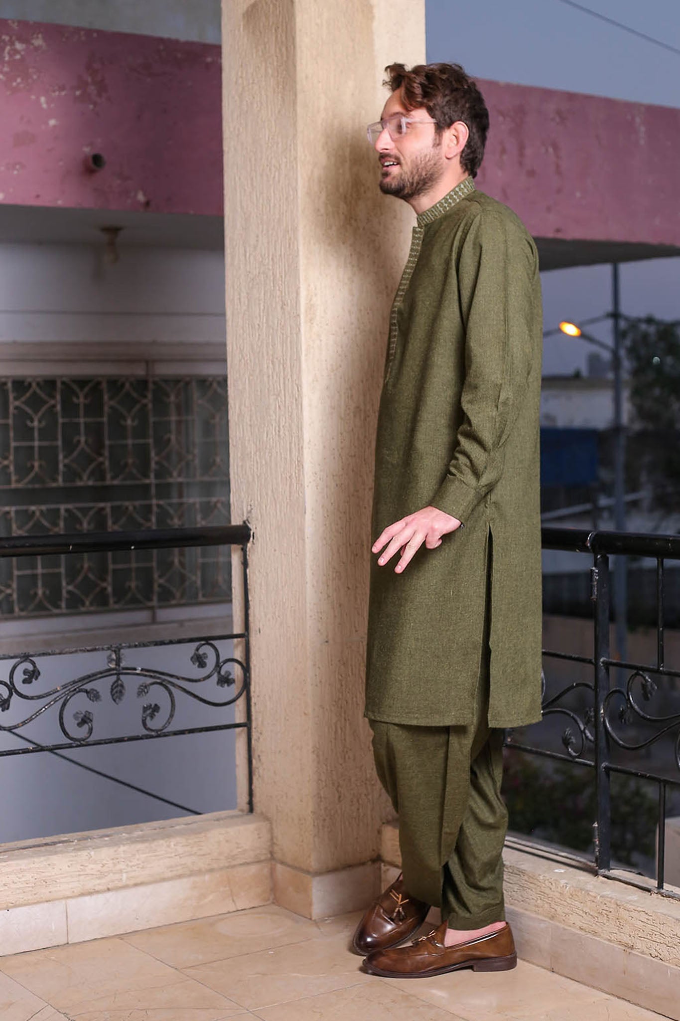 Real Image Mens Kurta Shalwar Winter Collection'2025-D-508 Green