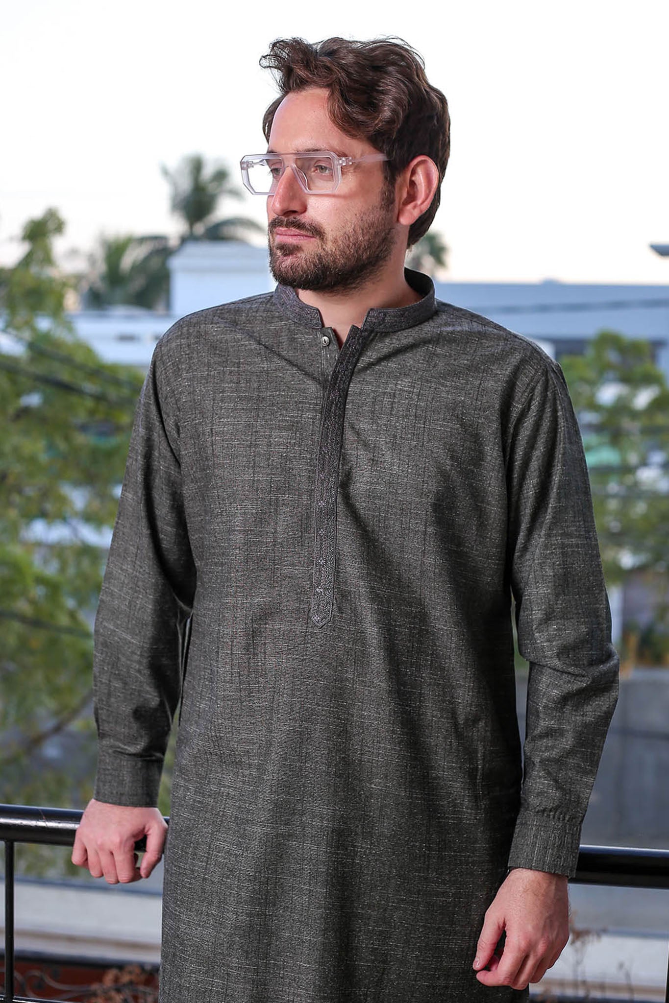 Real Image Mens Kurta Shalwar Winter Collection'2025-D-513 Grey