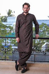 Real Image Mens Kurta Shalwar Winter Collection'2025-D-513 Dark Maroon