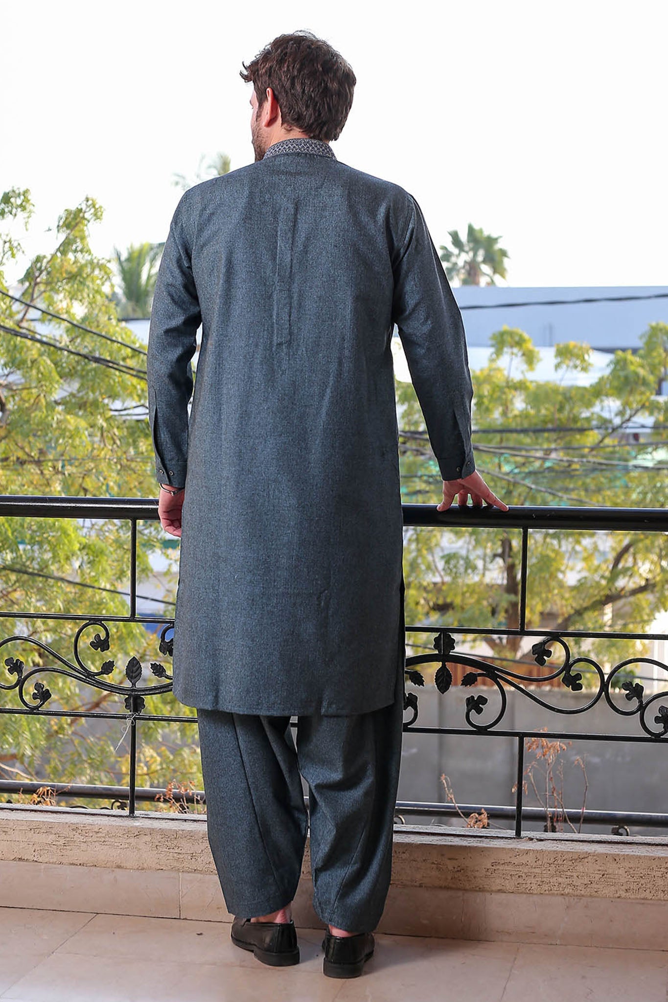 Real Image Mens Kurta Shalwar Winter Collection'2025-D-512 Blue