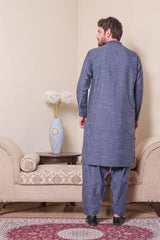 Real Image Mens Kurta Shalwar Winter Collection'2025-D-514 Blue