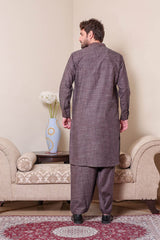 Real Image Mens Kurta Shalwar Winter Collection'2025-D-514 Brown