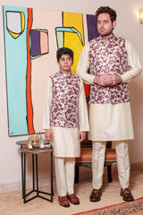 Real Image Kids Waist Coat Collection'2025-OKW-045 Smart Fit Cream