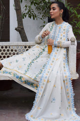 Zaha Unstitched 3 Piece Emb Festive Lawn Suit-ZF-08-Leya